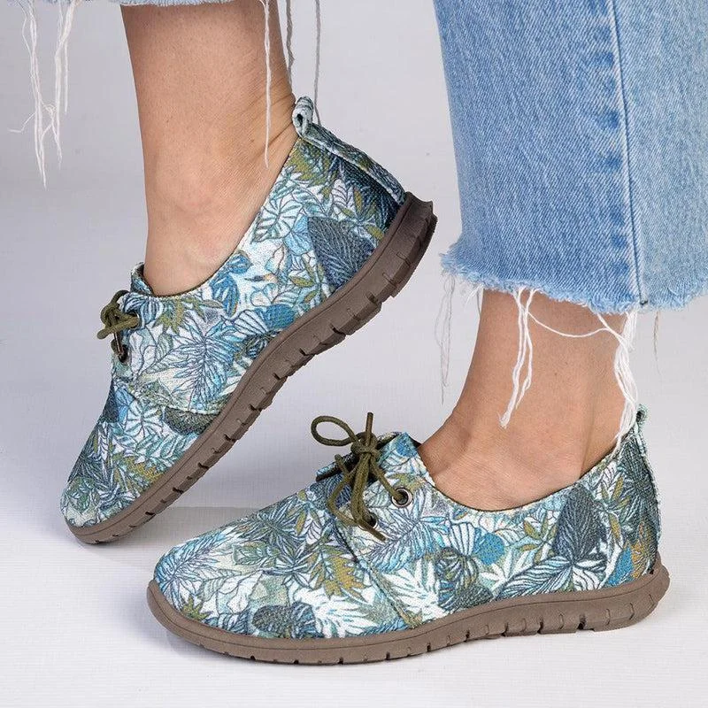 Cozy Comfort Style Sale Soft Style by Hush Puppies Narissa Floral Knit Sneaker - Sage Multi