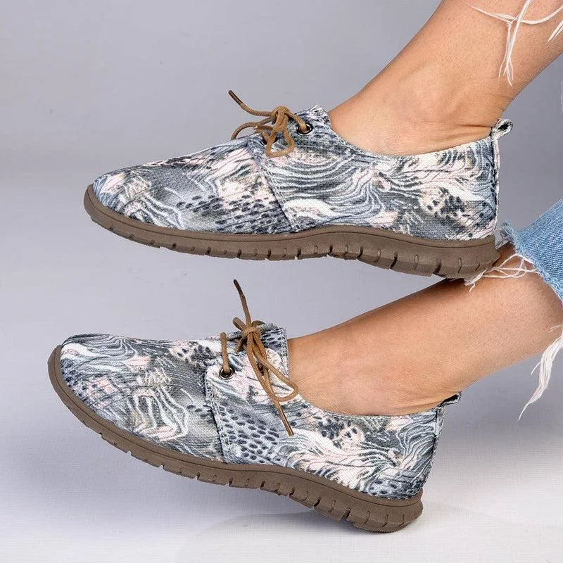 Comfortable Maternity Shoes Soft Style by Hush Puppies Narissa Slip-On Floral Sneaker - Grey