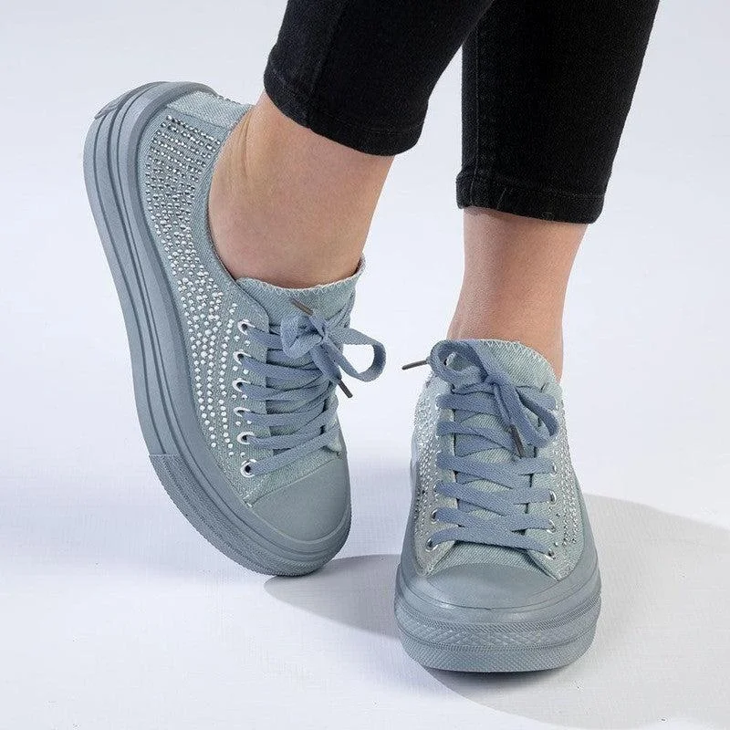 Stylish Deals Soft Style by Hush Puppies Selina Sneaker - Light Denim