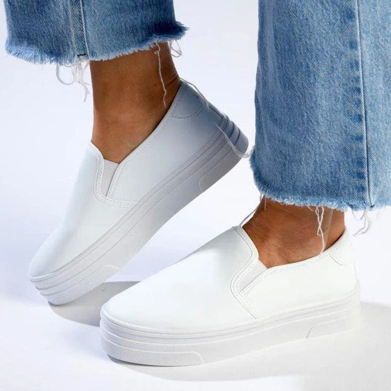 Non-Slip Shoes Soviet Blaire Platform Sneaker - White