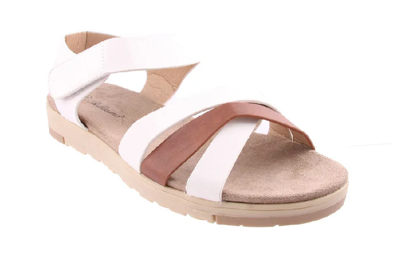 Comfortable High-Top Sneakers ZORA WHITE/TAN